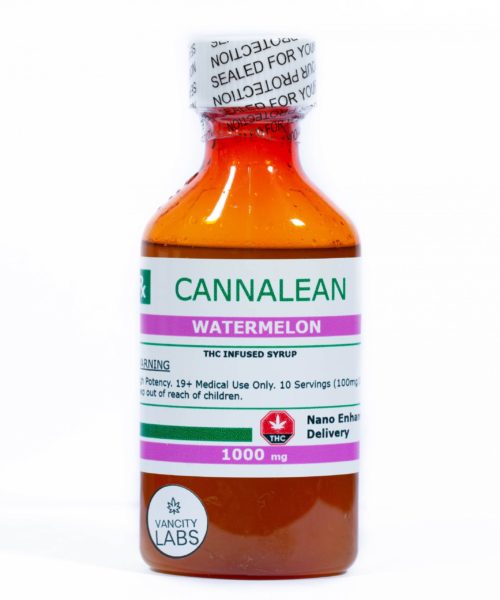 Vancity Labs - Cannalean Infused Syrup (1000mg THC) - Watermelon 1000mg THC
