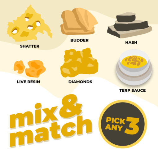 Concentrates Pack - Pick Any 3 - Mix & Match - Weed Delivery Vancouver