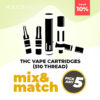 WDV THC Vape Cartridges (510 Thread) – Mix & Match – Pick Any 5