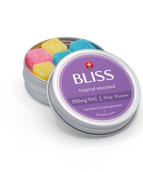 Bliss – Cannabis Infused Gummies (250mg) - Tropical Assorted