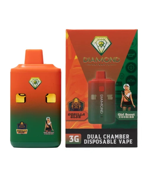 Diamond Concentrates - Dual Chamber THC Disposable Pens 6G - Gorilla Glue / Girl Scout Cookies
