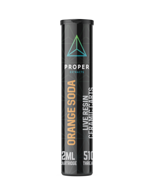 Proper Extracts – Live Resin THC Vape Cartridges 2g - Orange Soda (Sativa)