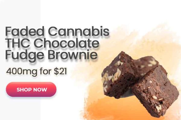 Faded Cannabis – THC Chocolate Fudge Brownie (400mg) - for $21