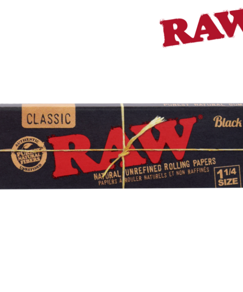 Raw Black 1 1/4 Rolling Paper
