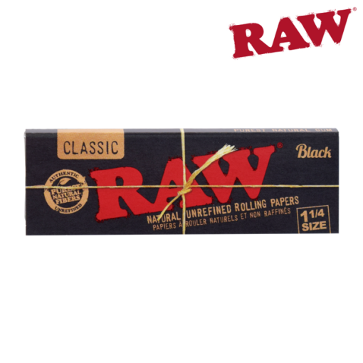 Raw Black 1 1/4 Rolling Paper