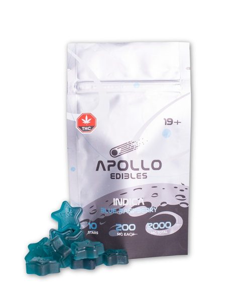 Apollo Edibles - 2000mg (10 x 200mg THC) - Blue Raspberry (Indica)