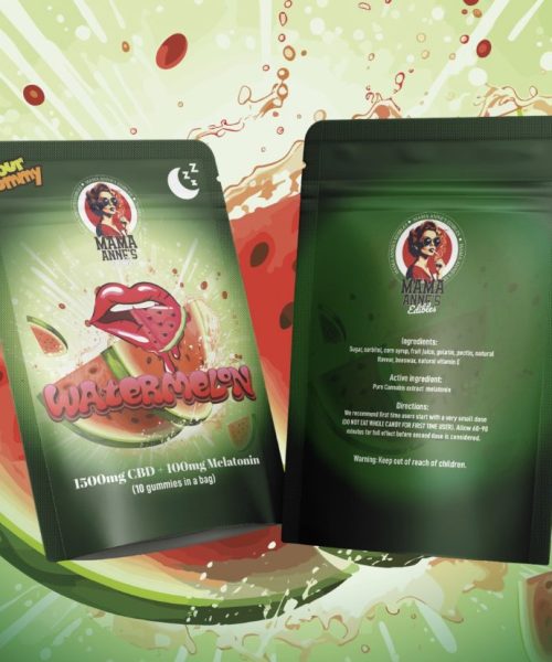 Mama Anne’s Edibles 1500mg – Watermelon Sleep Gummy (CBD + Melatonin)