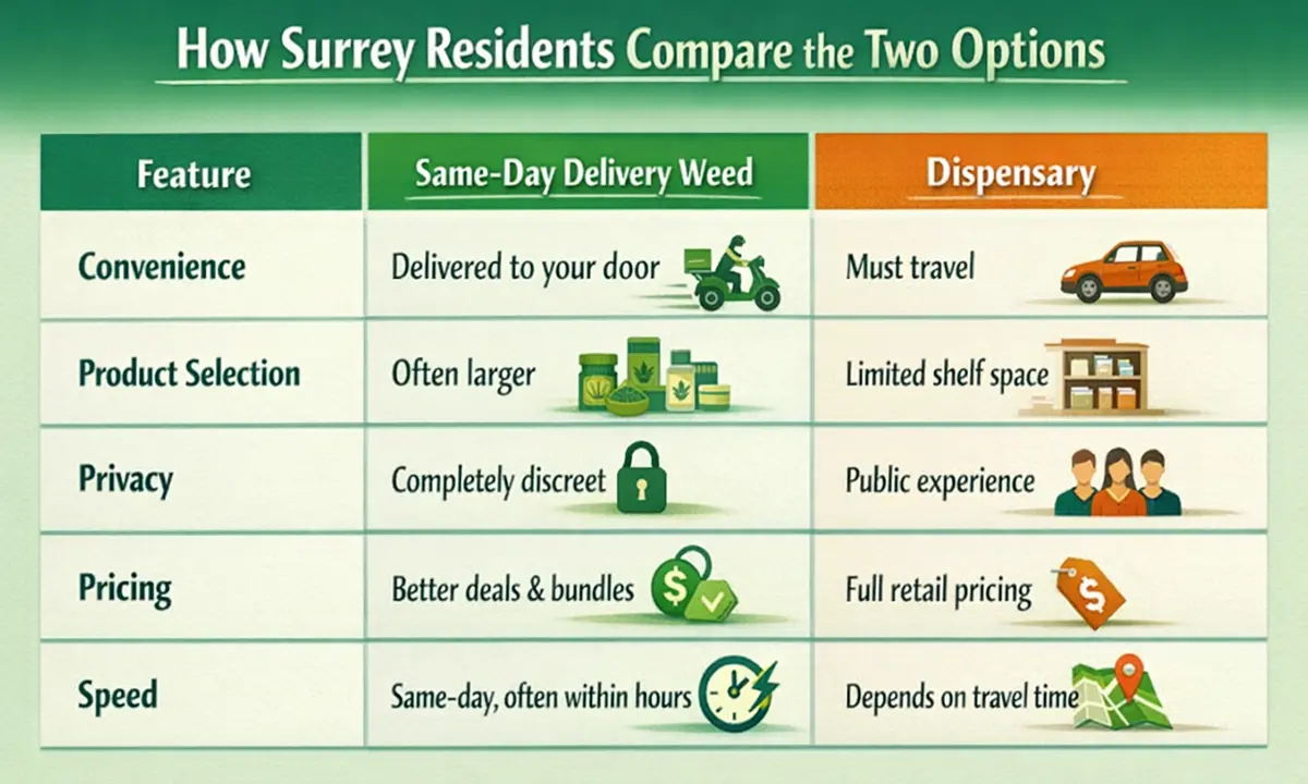 Same-Day Delivery Weed vs. Visiting a Dispensary What’s Better