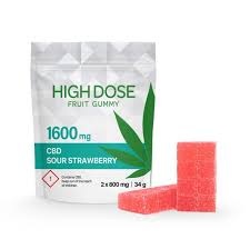 High Dose – EXTREME STRENGTH STRAWBERRY CBD FRUIT GUMMIES (1600MG CBD)