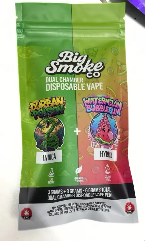 Buy Big Smoke THC - Dual Chamber Disposable Vape (6g) - Weed Delivery Vancouver Buy Big Smoke THC - Dual Chamber Disposable Vape (6g) - Weed Delivery Vancouver