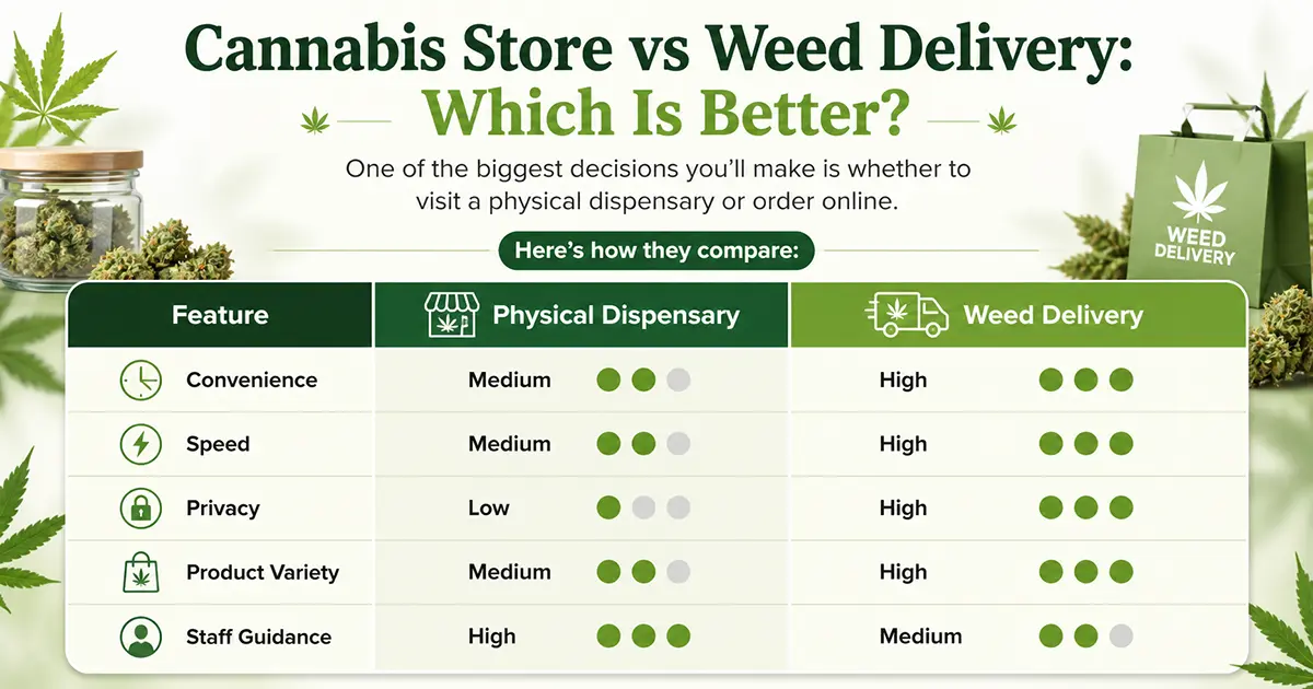 Cannabis Store vs Weed Delivery Which Is Better